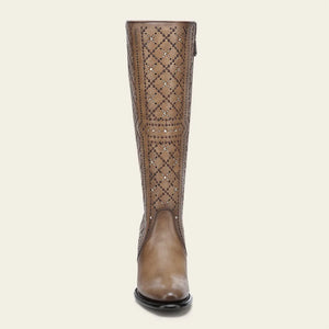 Cuadra Women's Bovine Tall Round Toe Boot, Almond