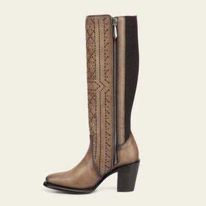 Cuadra Women's Bovine Tall Round Toe Boot, Almond