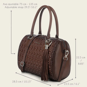 Cuadra Women's Leather Convertible Bag, Brown