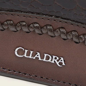 Cuadra Men's Ostrich Leg Leather Wallet, Chocolate