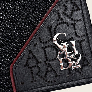 Cuadra Men's Stingray Leather Wallet, Black