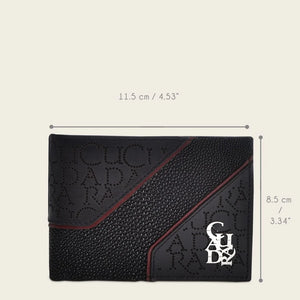 Cuadra Men's Stingray Leather Wallet, Black