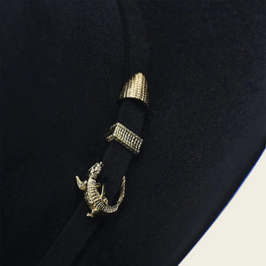 Cuadra Men's 6X Caiman Fur Felt Cowboy Hat, Black