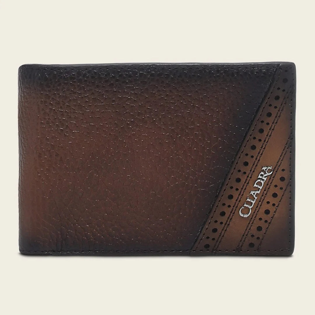 Cuadra Men's Deer Leather Wallet, Honey