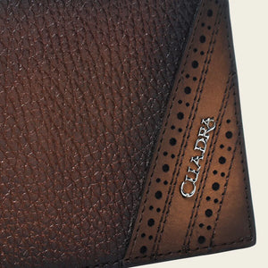 Cuadra Men's Deer Leather Wallet, Honey