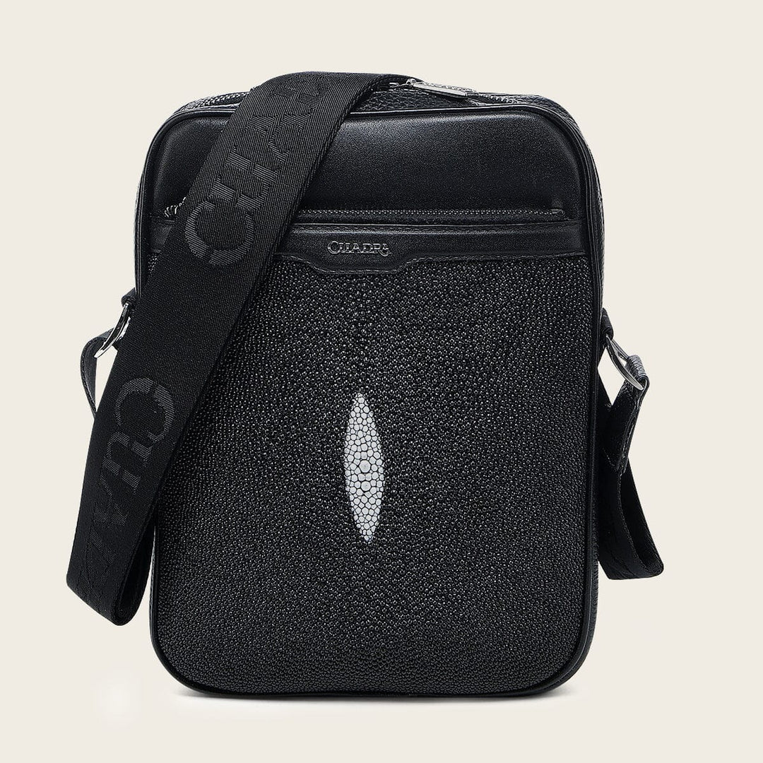Cuadra Men's Stingray Cross Body Bag, Black