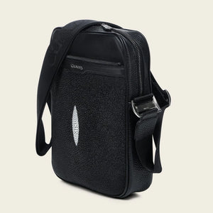 Cuadra Men's Stingray Cross Body Bag, Black