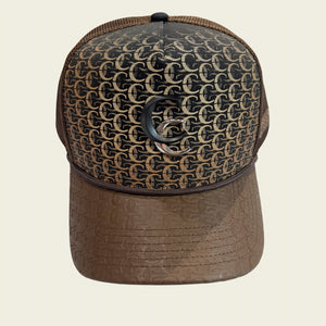 Cuadra Unisex Bovine Leather Cap, Brown