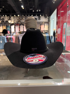 American Hat Company 20X Self Band Cowboy Hat, Black