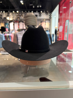 American Hat Company 20X Self Band Cowboy Hat, Black