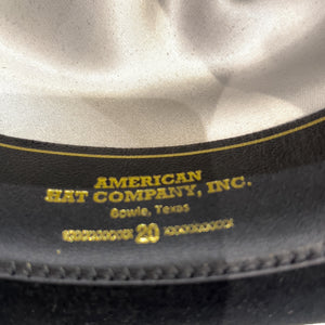 American Hat Company 20X Self Band Cowboy Hat, Black