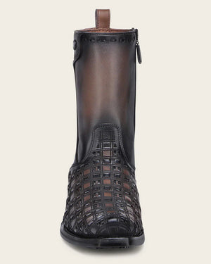 Cuadra Men's Bovine Narrow Square Toe Zipper Boot, Brown