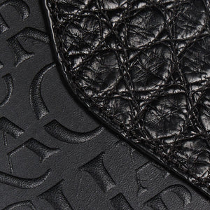 Cuadra Men's Alligator and Bovine Leather Wallet, Black