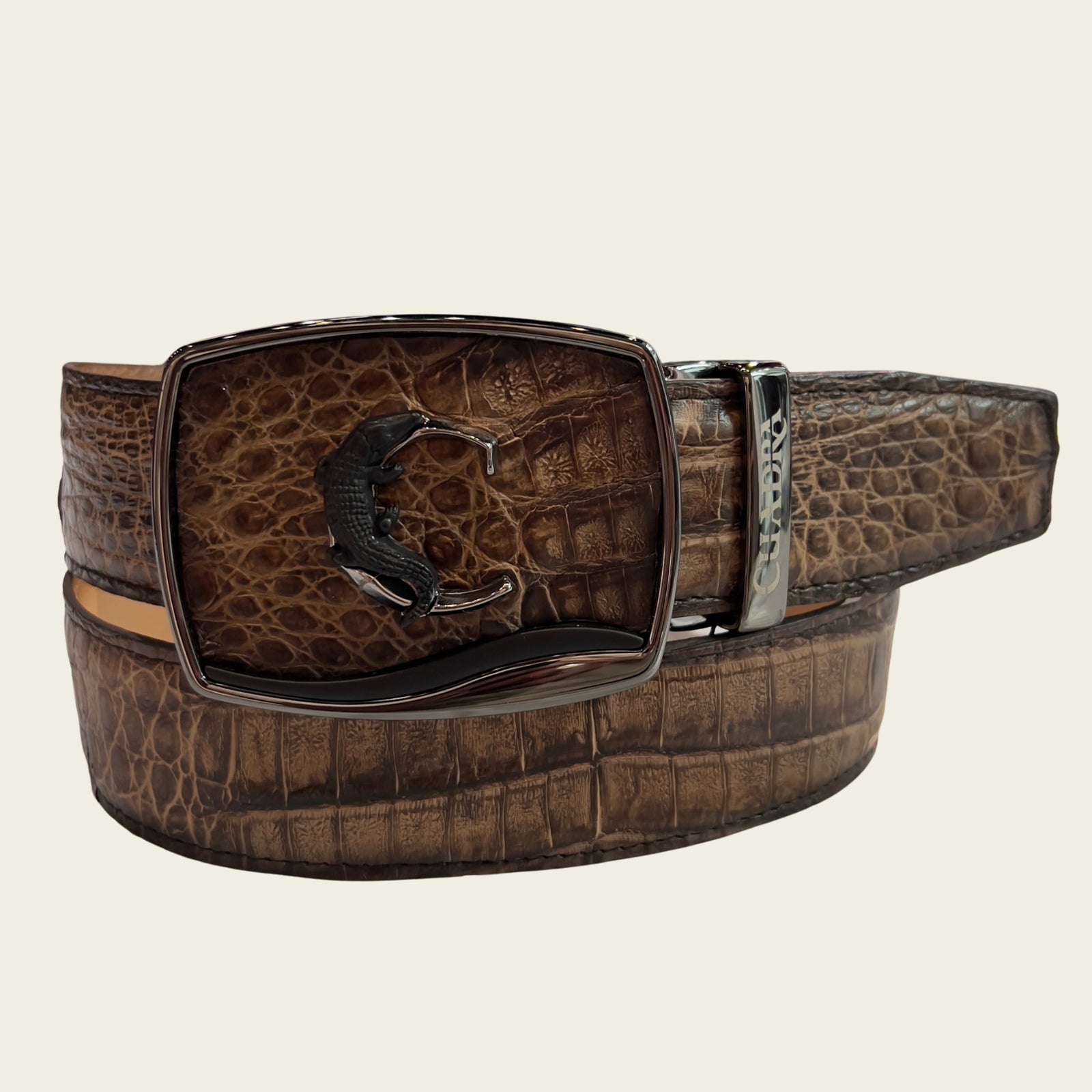Cuadra Men's Fuscus Leather Belt, Brown