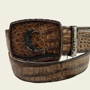 Cuadra Men's Fuscus Leather Belt, Brown