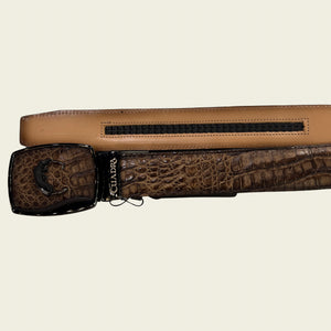 Cuadra Men's Fuscus Leather Belt, Brown