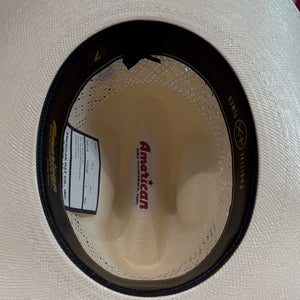 American Hat Company 8300 RC 4" Brim Round Oval Straw Hat, Natural