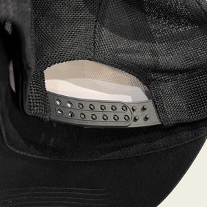 Cuadra Unisex Stingray Emblem Bovine Leather Cap, Black
