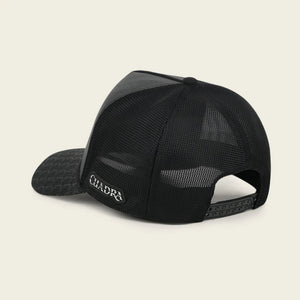 Cuadra Unisex Caiman Leather Patch Cap, Black