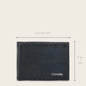 Cuadra Men's Deer Leather Wallet, Blue