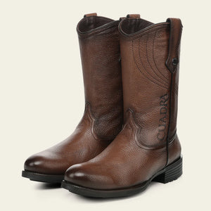 Cuadra Men's Deer Leather Round Toe Boot, Honey
