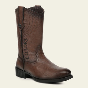 Cuadra Men's Deer Leather Round Toe Boot, Honey