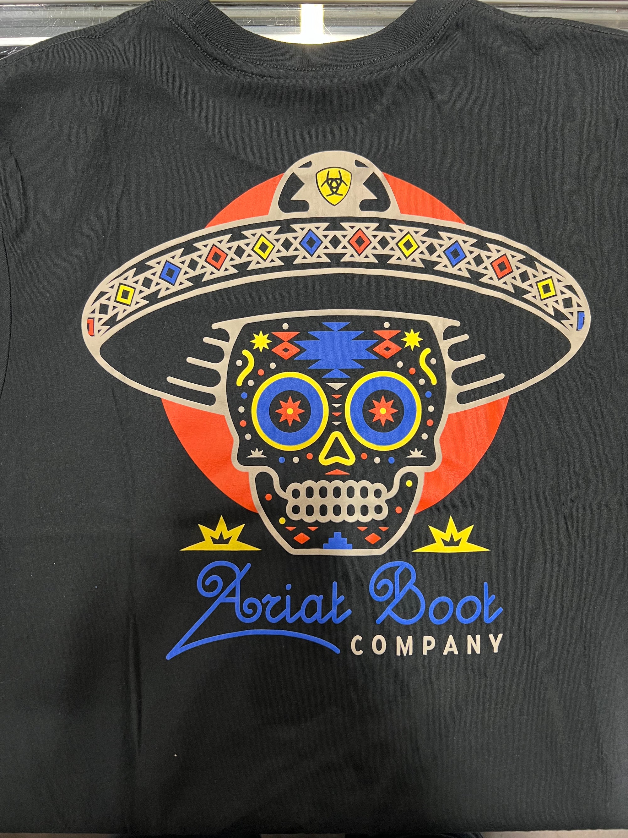 Ariat Men's Sugar Skull Short Sleeve Tee, Black