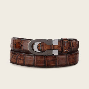 Cuadra Men's Alligator Leather Belt, Honey