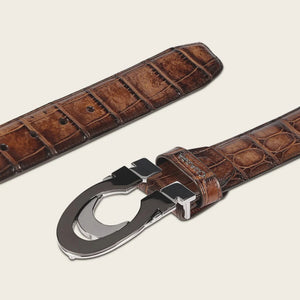 Cuadra Men's Alligator Leather Belt, Honey