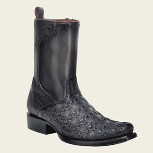 Cuadra Men's Bovine Leather Narrow Square Toe Boot, Grey