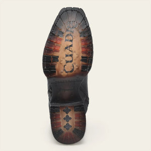 Cuadra Men's Bovine Leather Narrow Square Toe Zipper Boot, Brown