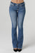 Miss Me Women's Mid Rise Boot Cut Jean, Blue