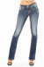 Miss Me Women's Mid Rise Boot Cut Jean, Blue