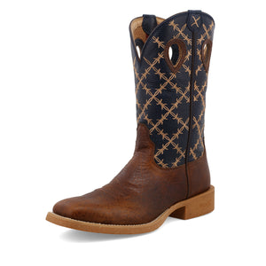 Twisted X Men's 12" Tech X Boot, Rustic Brown & Navy