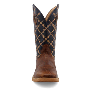 Twisted X Men's 12" Tech X Boot, Rustic Brown & Navy