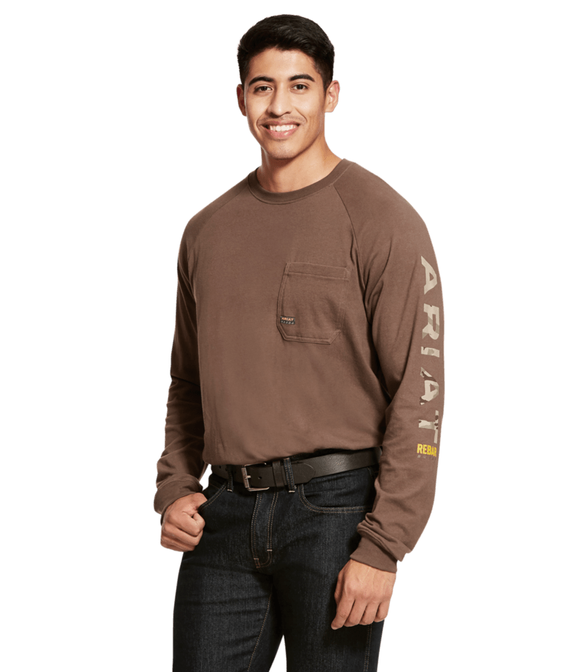 Ariat Men's MNS Rebar Cotton Strong Graphic T-Shirt, Moss/Camo