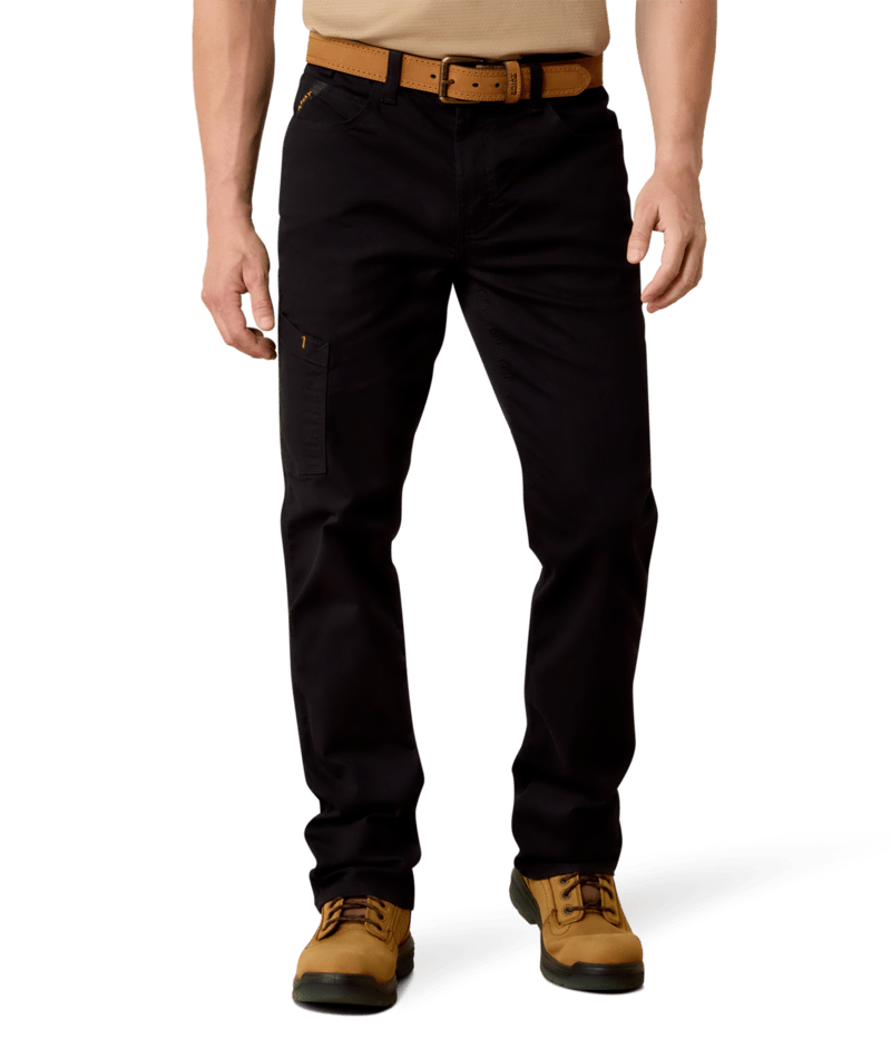 Ariat Men's MNS Rebar M4 Relaxed Made Tough DuraStretch Straight Leg Pants, Black