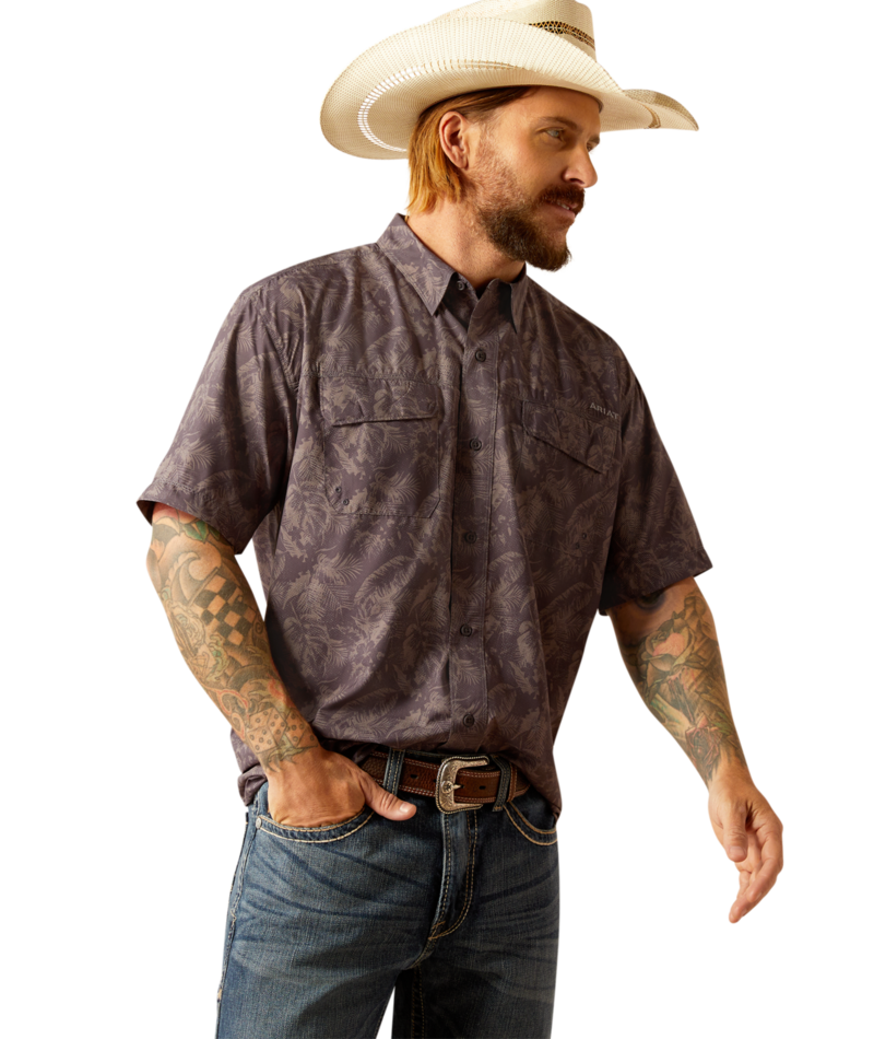 Ariat Men's MNS VentTEK Outbound Classic Fit Shirt, Nine Iron