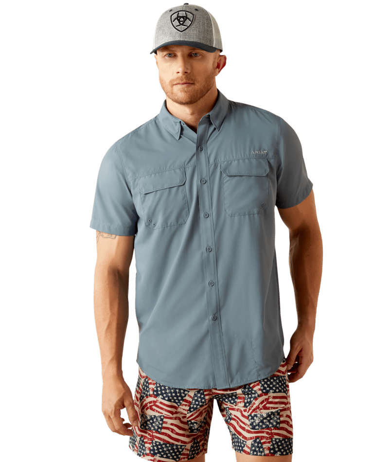 Ariat Men's MNS VentTEK Outbound Fitted Shirt, Newsboy Blue