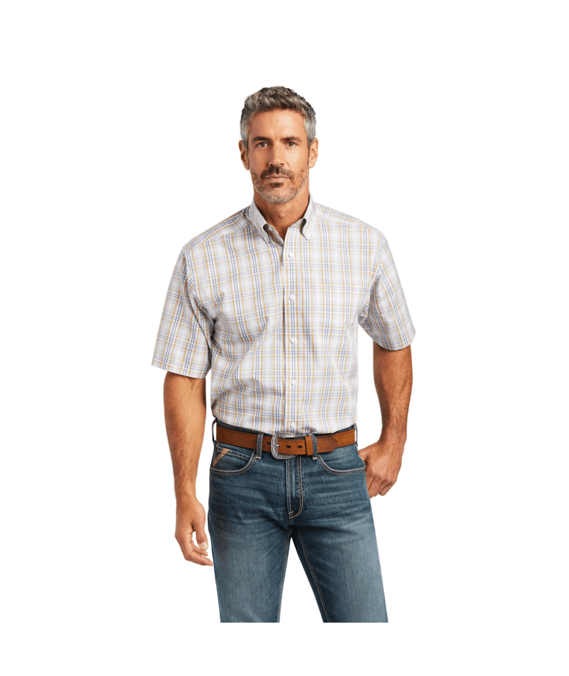 Ariat Men's MNS Wrinkle Free Evander Classic Fit Shirt, White