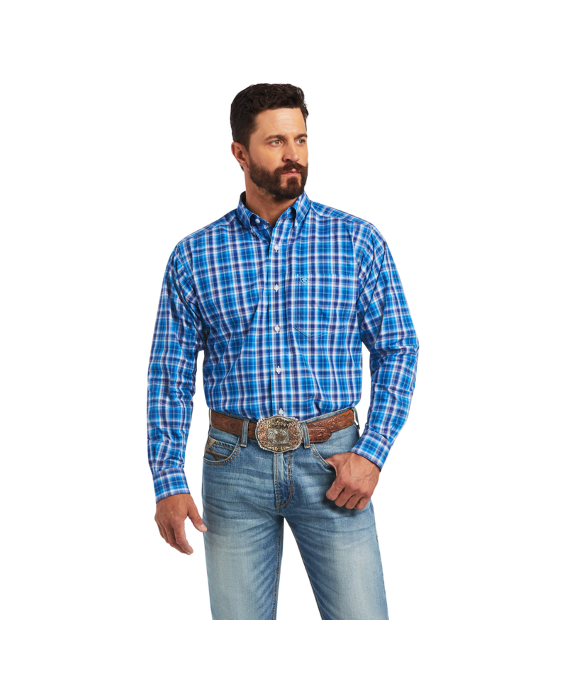 Ariat Men's MNS Pro Series Mason Classic Fit Shirt, Brilliant Blue