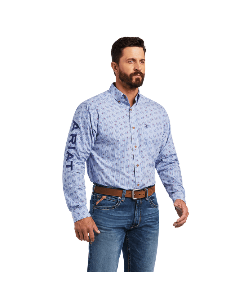 Ariat Men's MNS Team Farran Classic Fit Shirt, Quiet Harbor