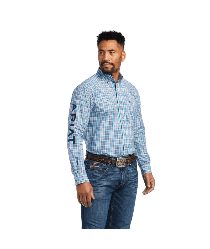 Ariat Men's MNS Pro Series Team Shay Fitted Shirt, White