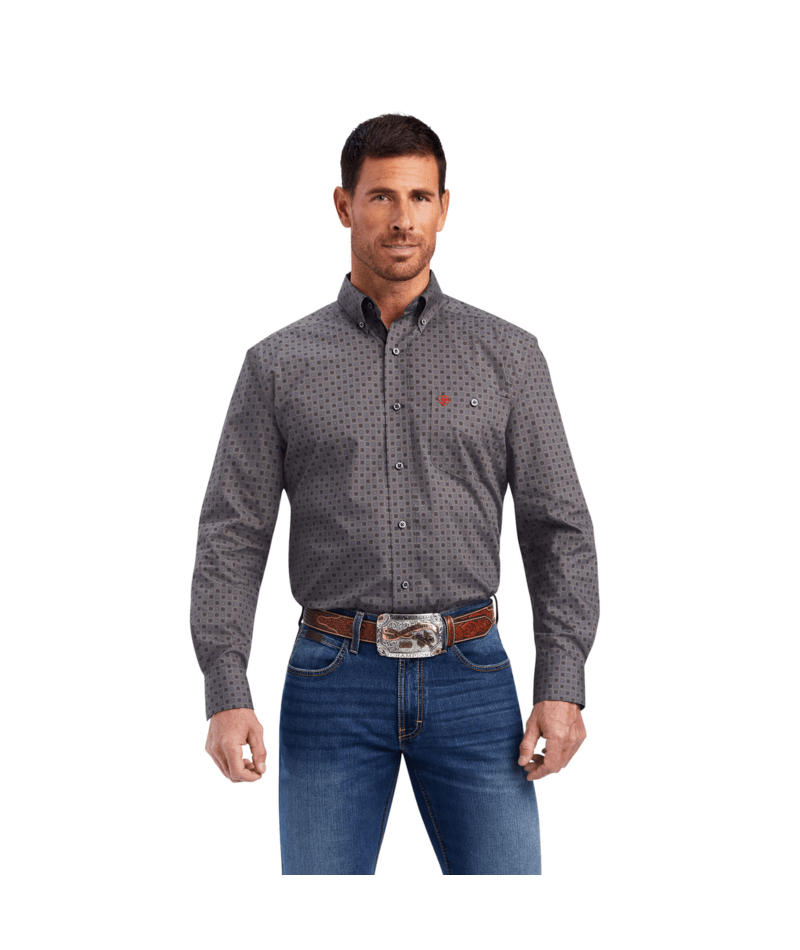 Ariat Men's MNS Relentless Steadfast Stretch Classic Fit Shirt, Eiffel Tower