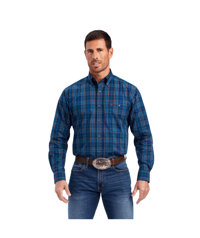 Ariat Men's MNS Relentless Undaunted Stretch Classic Fit Shirt, Poseidon