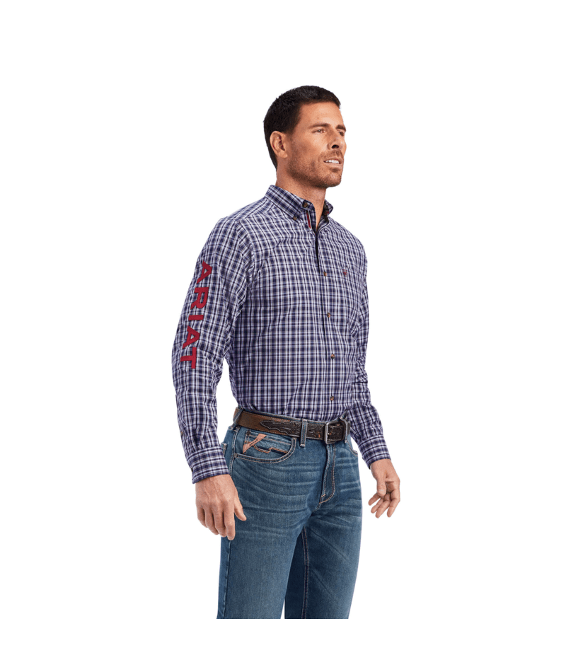 Ariat Men's MNS Pro Series Noell  Fitted Shirt, Maritime Blue