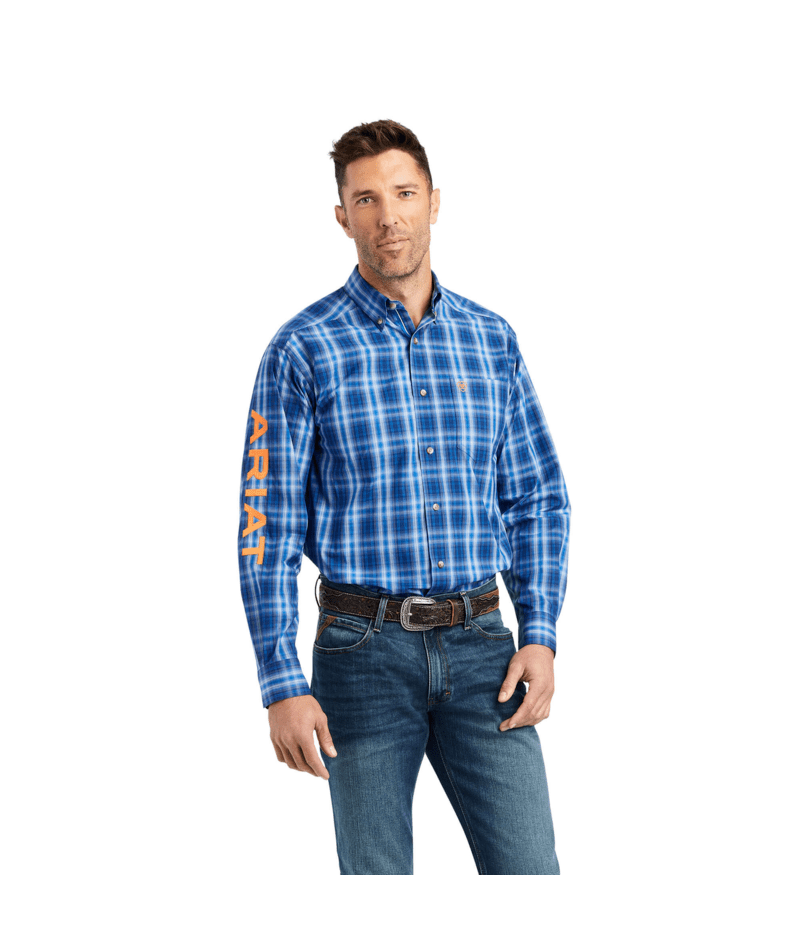 Ariat Men's MNS Pro Series Team Marcos Classic Fit Shirt, Olympian Blue