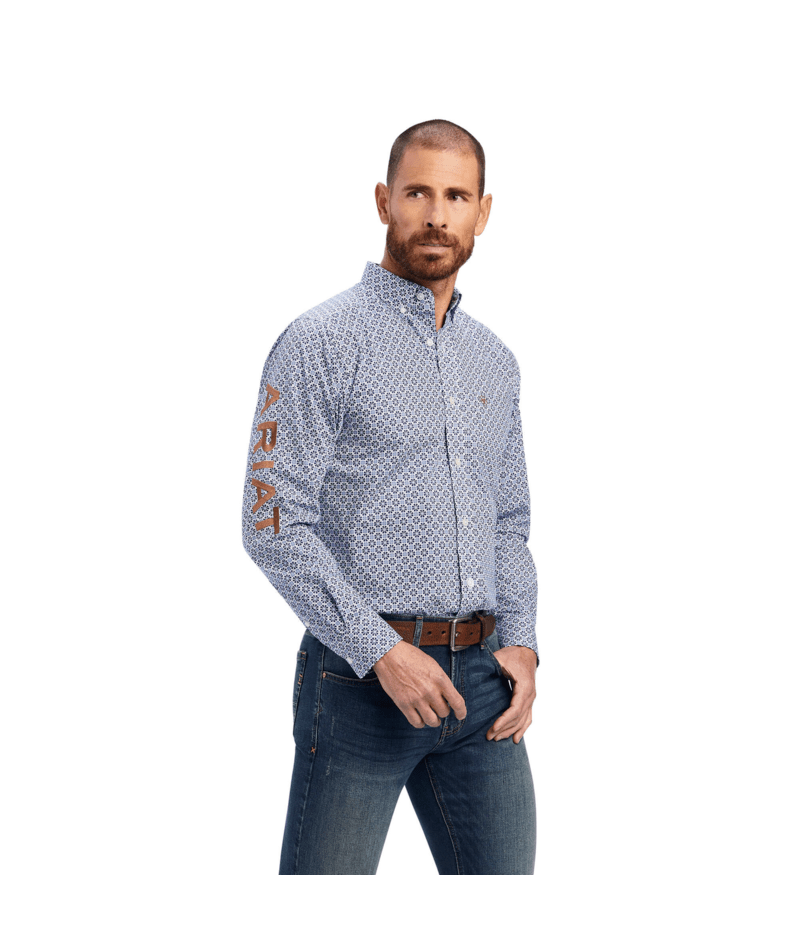 Ariat Men's MNS Pro Series Team Maurice  Fitted Shirt, White
