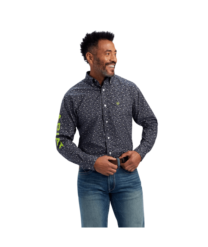 Ariat Men's MNS Team Murray Fitted Shirt, Eiffel Tower