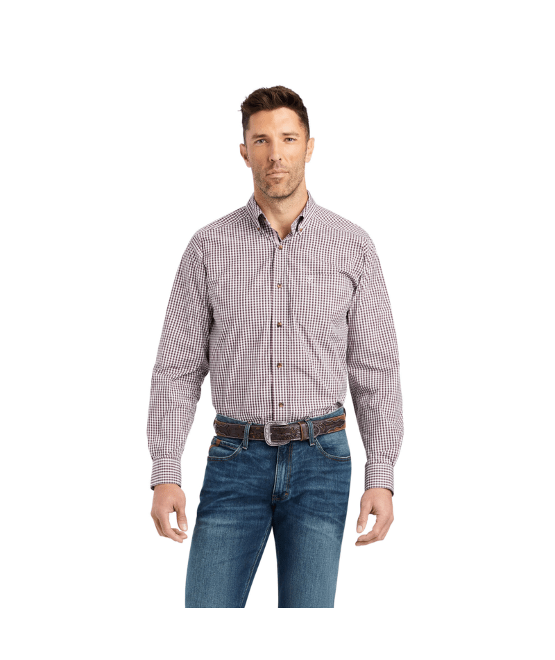 Ariat Men's MNS Pro Series Francis Classic Fit Shirt, Claret